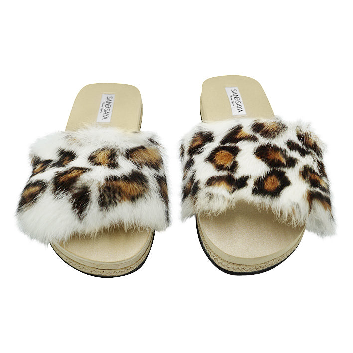 【JP】Leopard Fur - Espadrille Flat