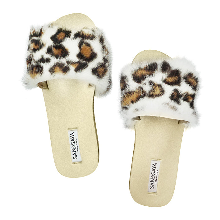 【NY】Leopard Fur -  Espadrille Flat