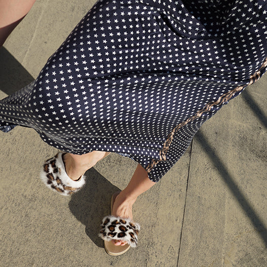 【JP】Leopard Fur - Espadrille Flat
