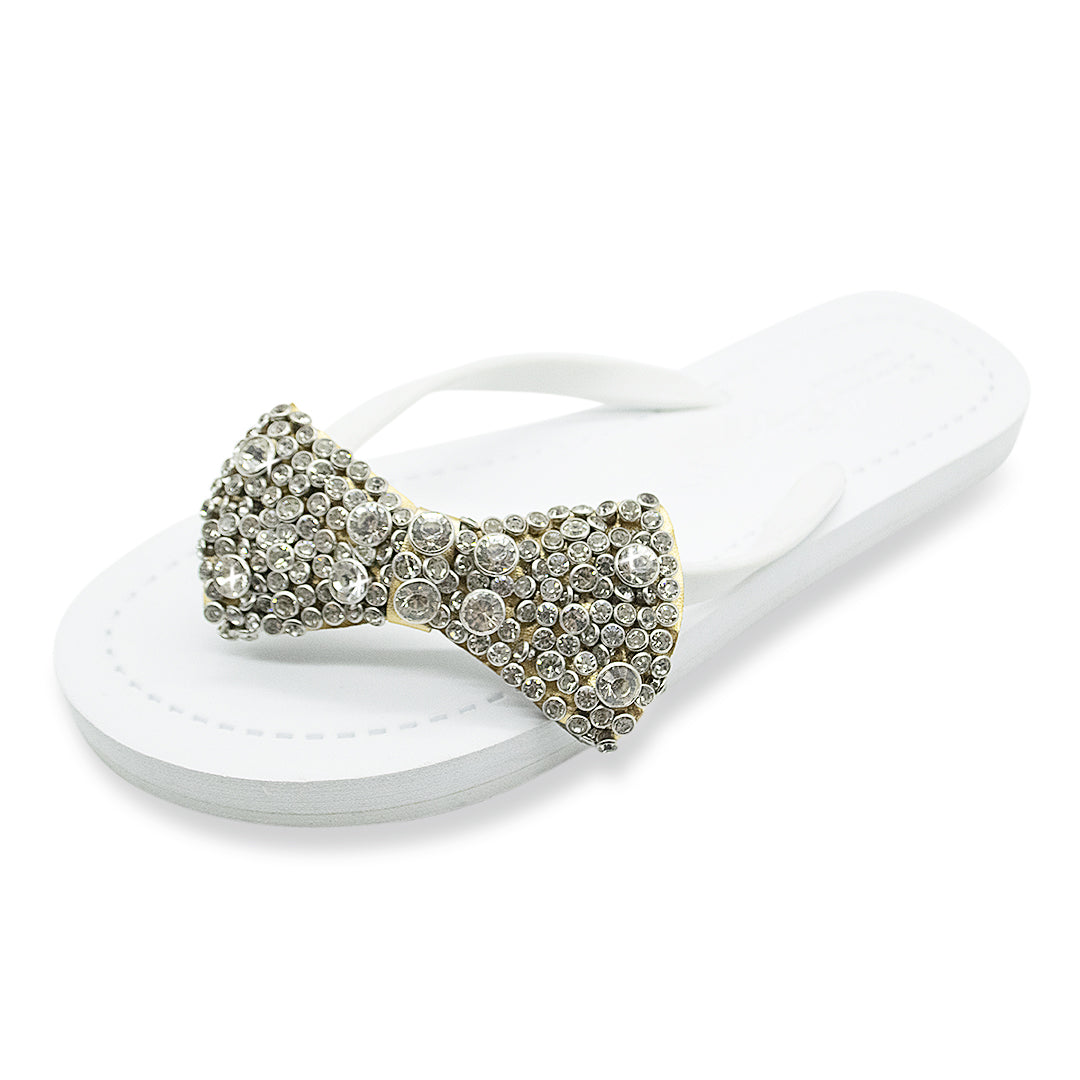 【JP】クリスタルリボン ビジュー|フラットサンダルMadison - Women's Flat Sandal-Japan Stock