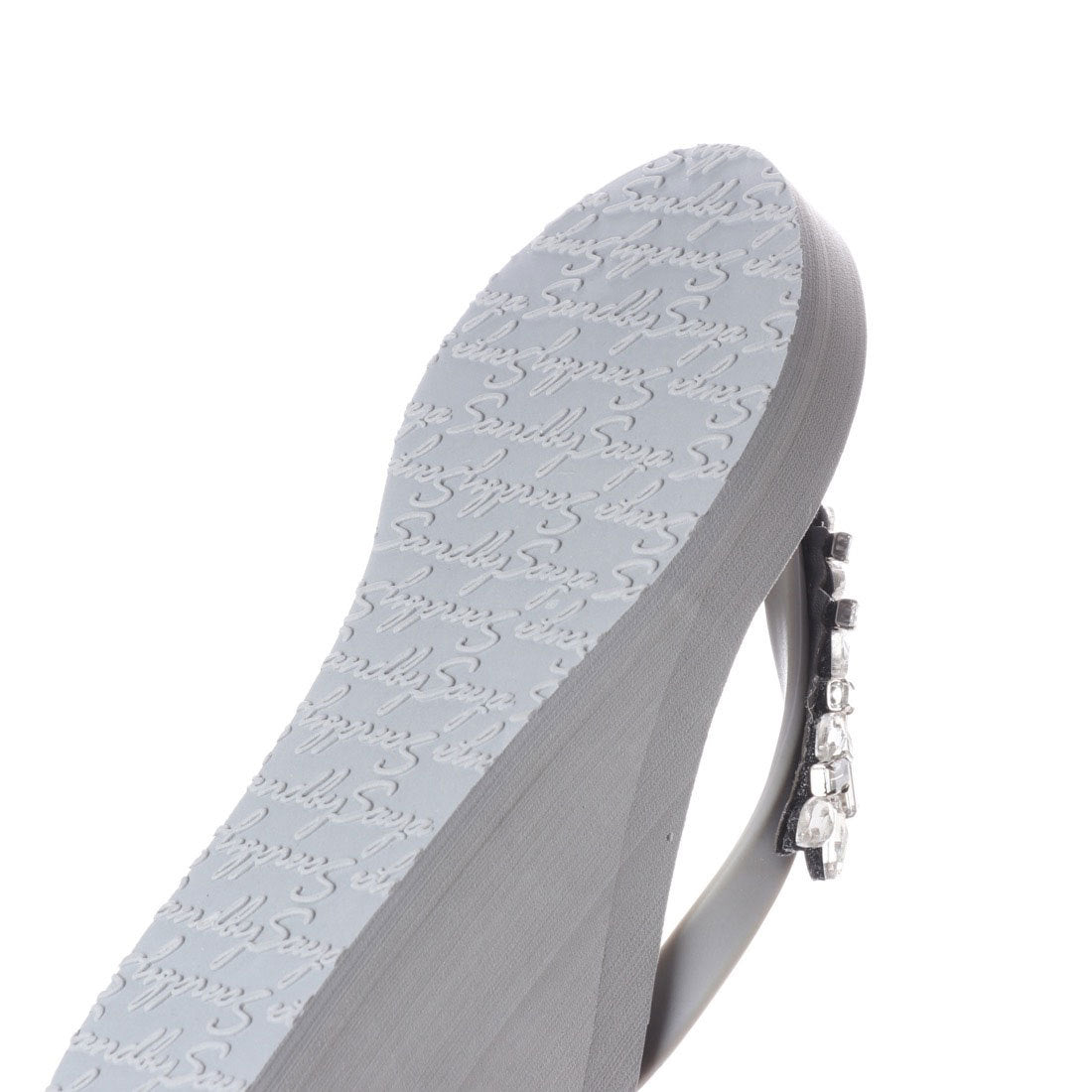 【JP】Knot_ Rhinestone Crystal Rope Embellished Women's High Wedge Flip Flops Sandal-Japan Stock