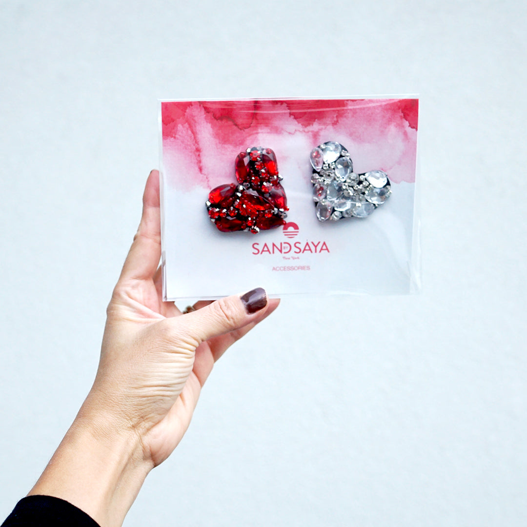 【NY】Set of 2 hearts -Sticker Patches in the box
