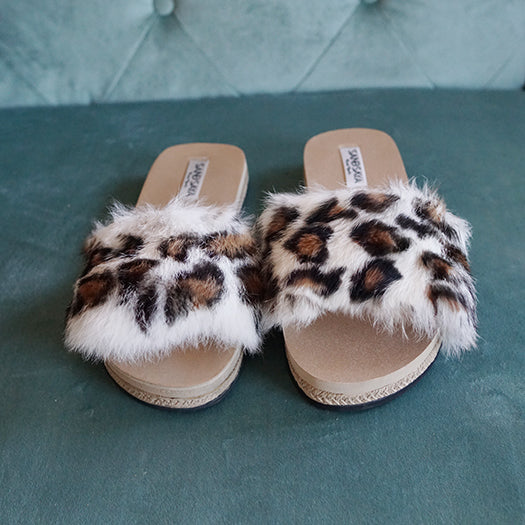 【JP】Leopard Fur - Espadrille Flat