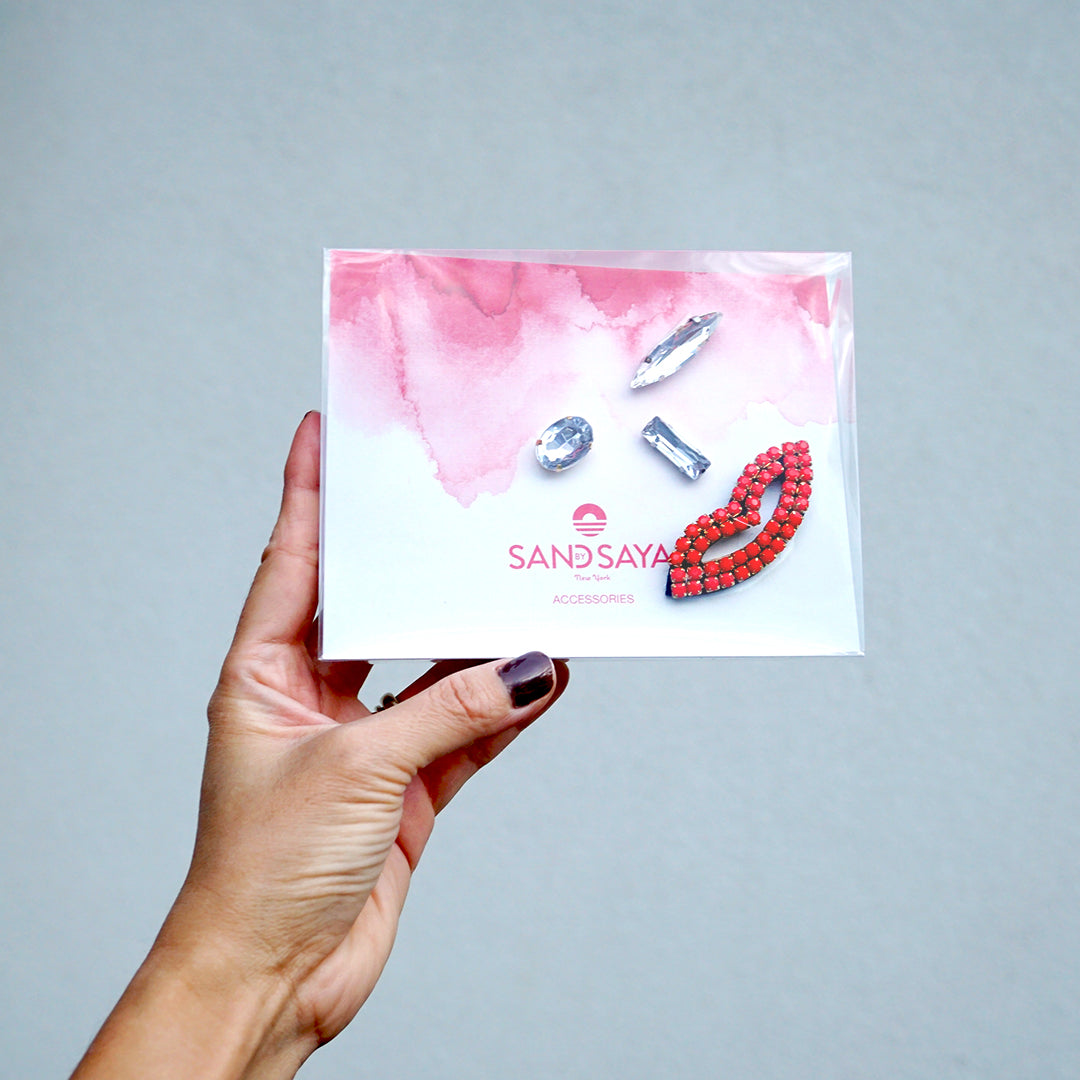 【NY】Lips and Crystals-Sticker Patch in the box