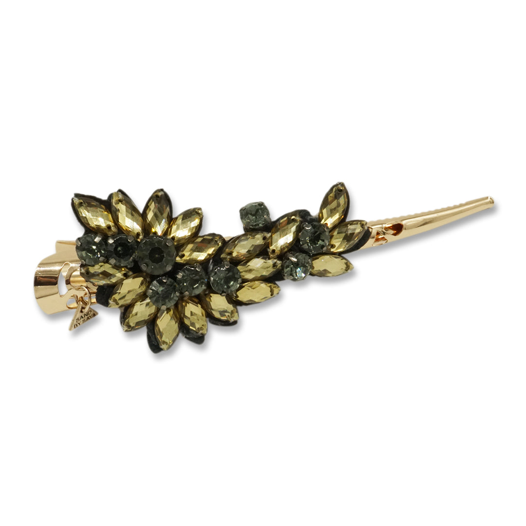 【JP】Black Manhattan ビジューヘアクリップ
