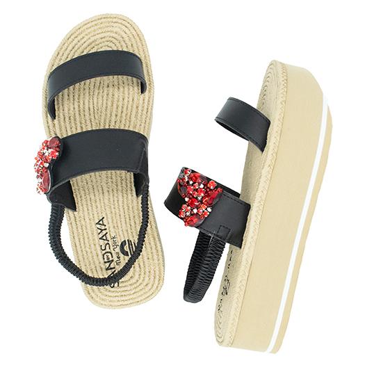 【JP】Chelsea Red - Waterproof Espadrille Platform-Japan Stock