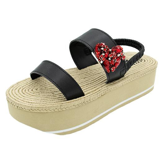 【JP】Chelsea Red - Waterproof Espadrille Platform-Japan Stock