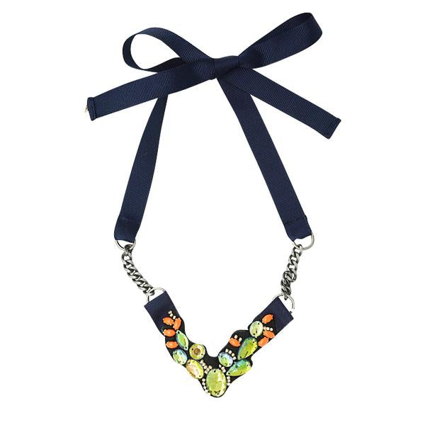 【NY】Cactus- Ribbon Necklace
