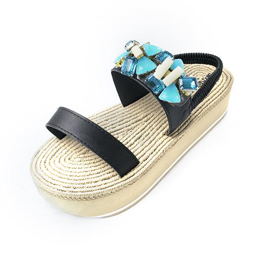 【JP】Spring Blue - Waterproof Espadrille Platform- Japan Stock