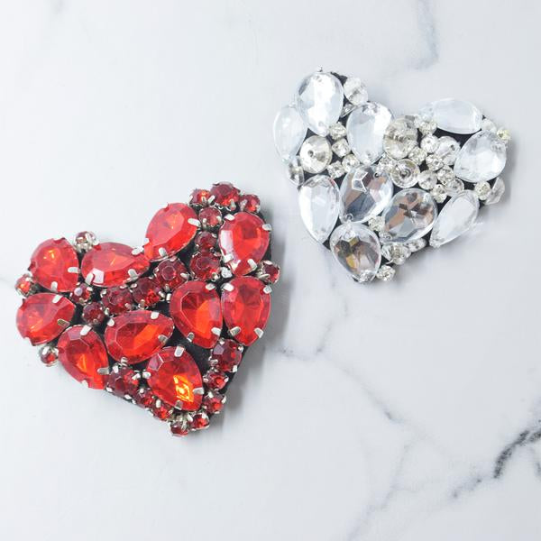 【NY】Set of 2 hearts -Sticker Patches in the box