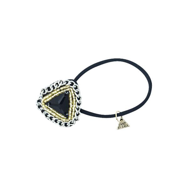 【NY】Swarovski Black Triangle- Hair Tie