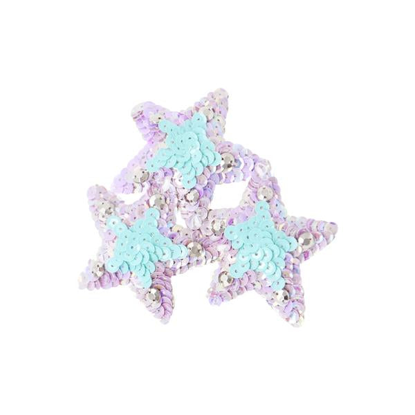 【NY】3 Blue Stars - Hair Comb