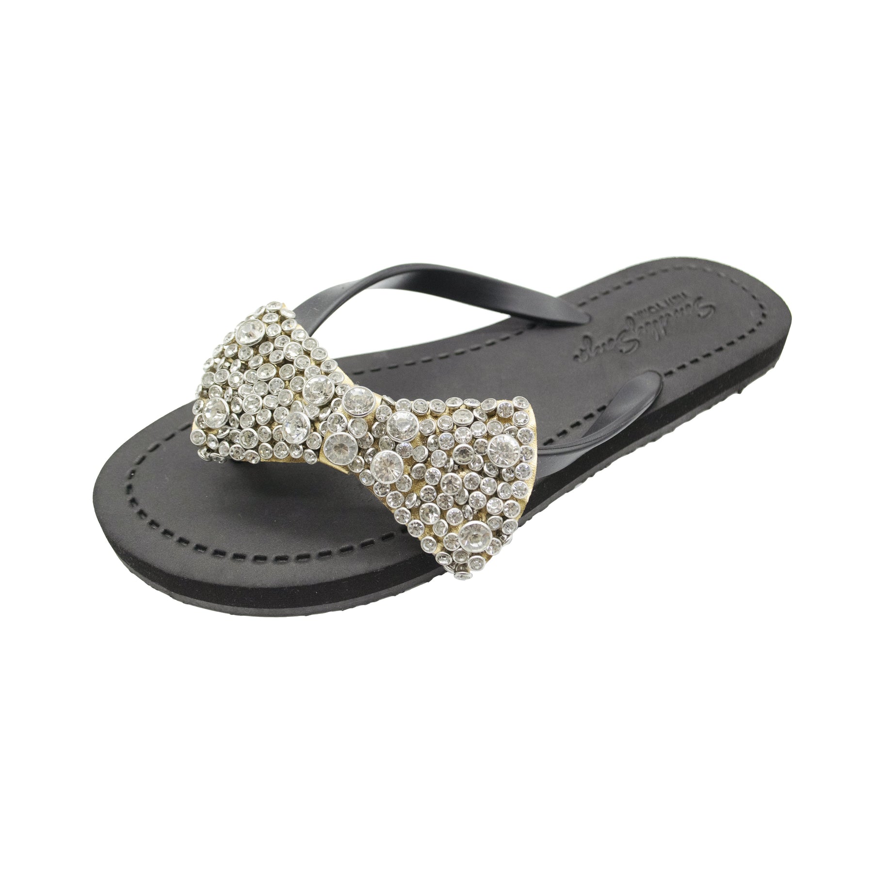 【JP】クリスタルリボン ビジュー|フラットサンダルMadison - Women's Flat Sandal-Japan Stock