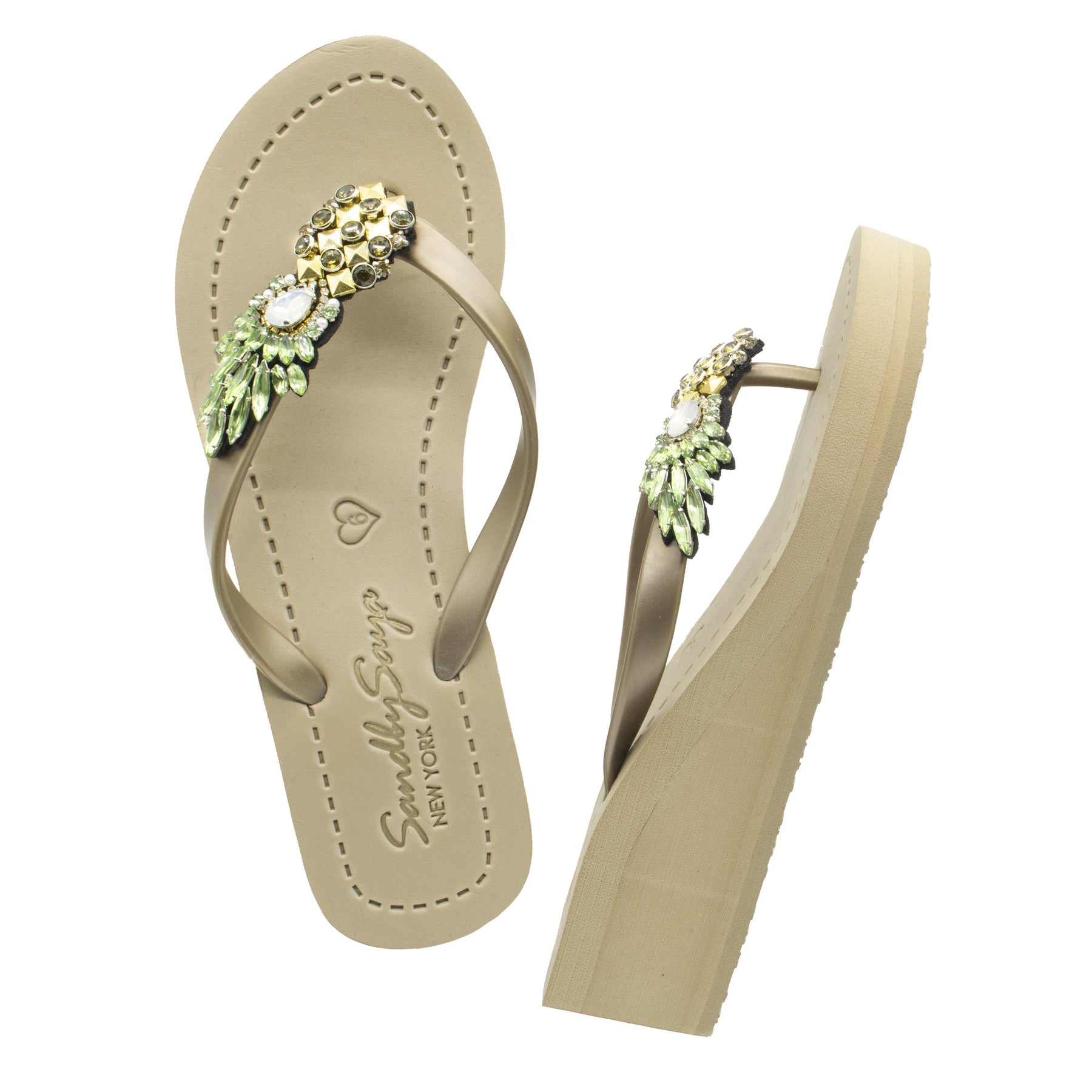 Pineapple - Women's Mid Wedge, Gold, Pineapple