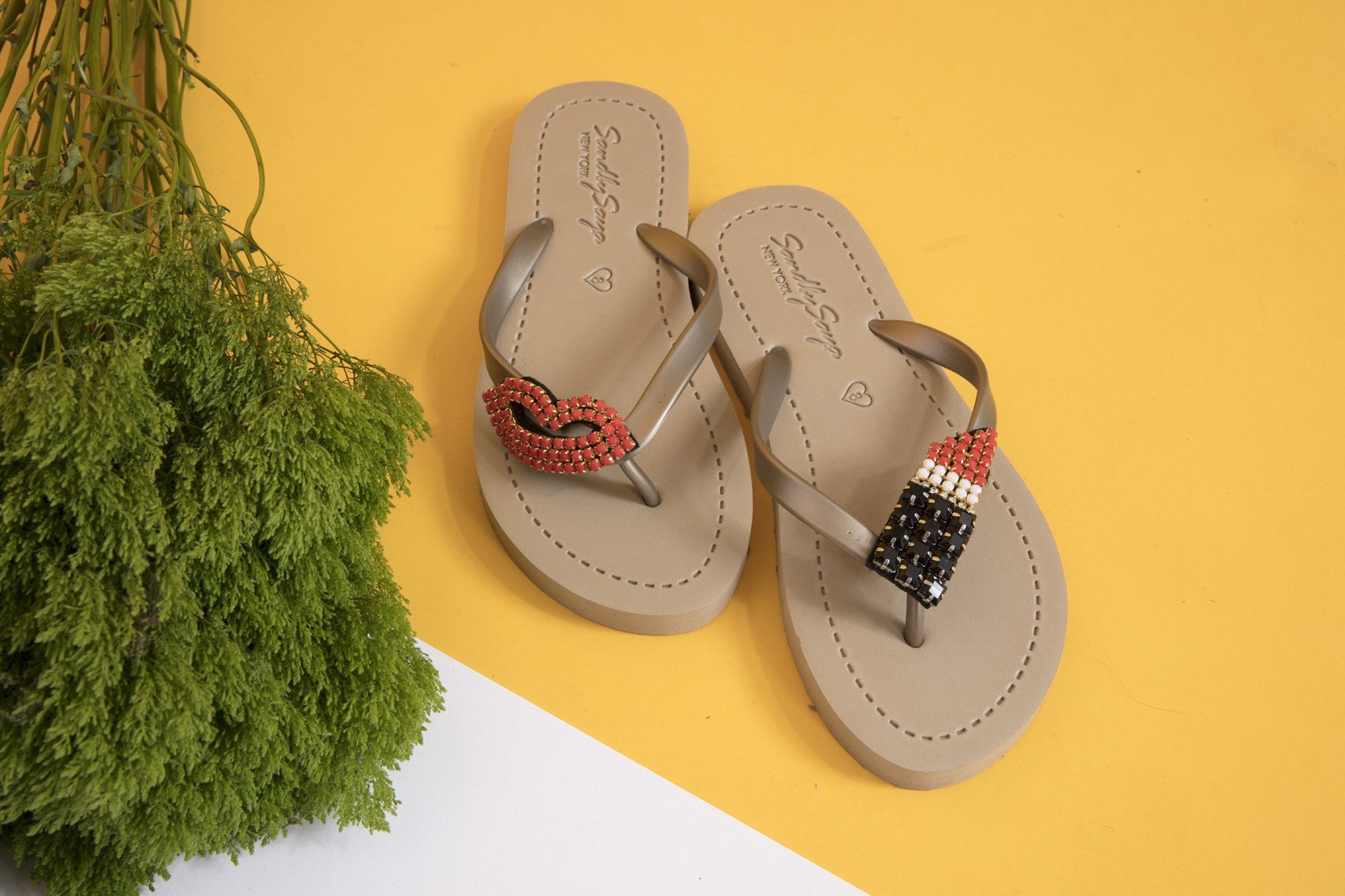 【JP】Lipstick - Women's Flat Sandal-Japan Stock