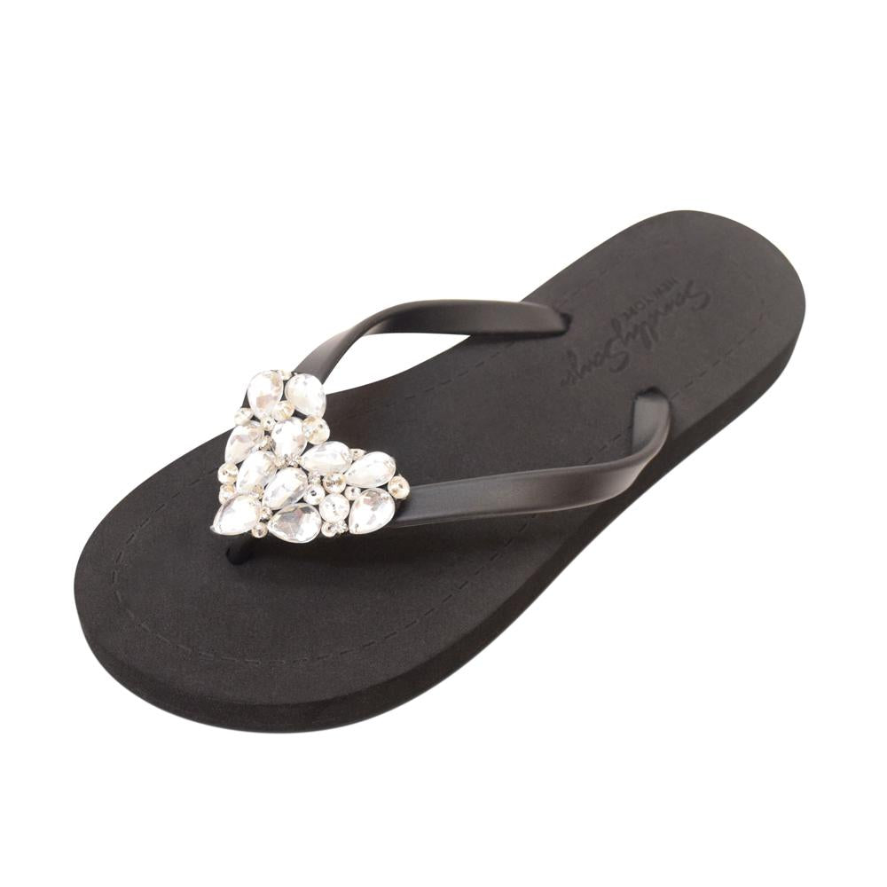 【JP】Chelsea Heart (Crystal) - Women's Flat Sandal-Japan Stock