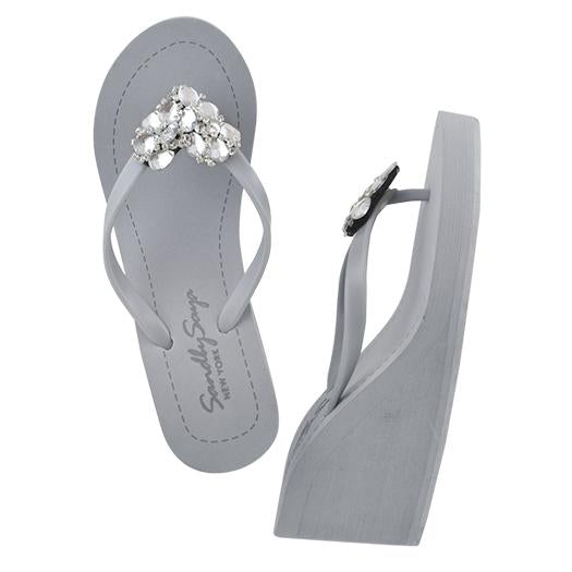 【JP】Chelsea Heart (Crystal) - Women's High Wedge-Japan Stock