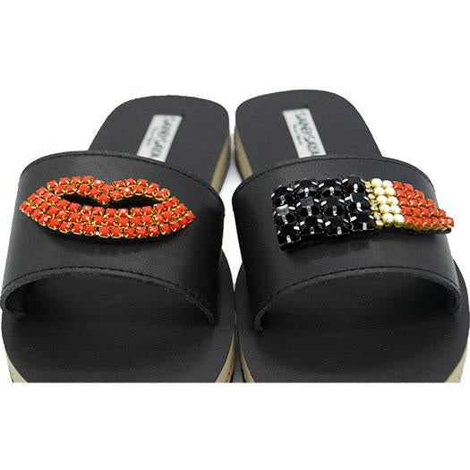 【JP】Lipstick - Waterproof Espadrille Flat-Japan Stock