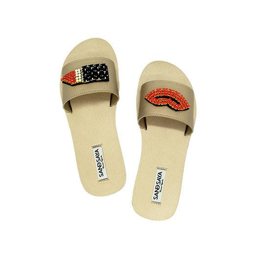 【JP】Lipstick - Waterproof Espadrille Flat-Japan Stock