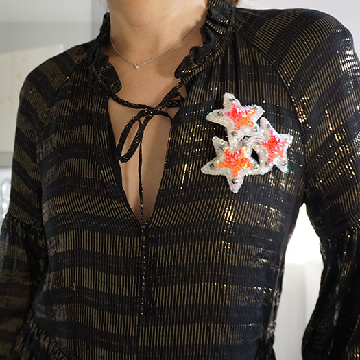 【NY】3 Stars Hamptons Pink- Brooch
