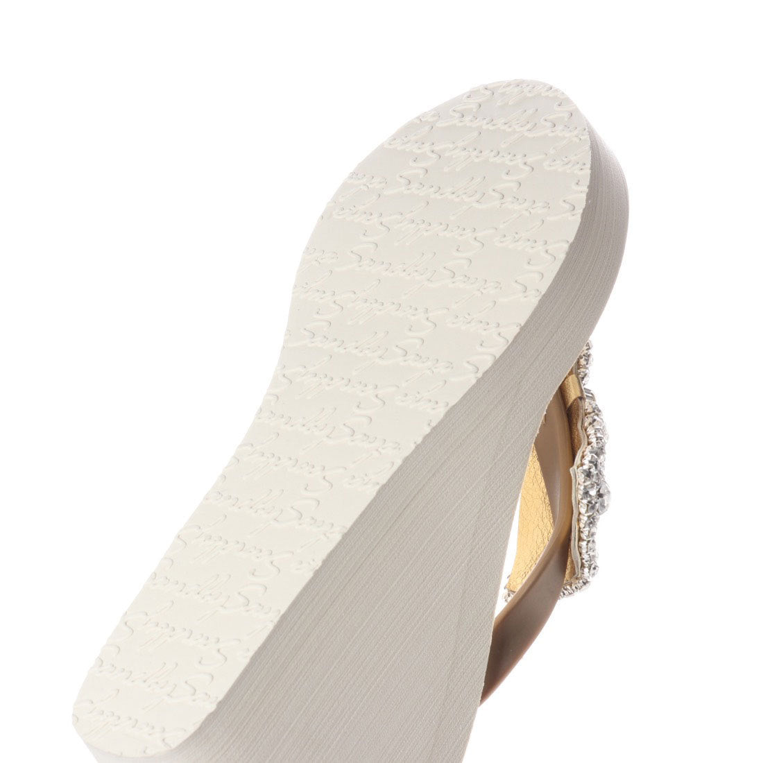 【JP】クリスタルリボ ビジュー|レディースハイウェッジビーチサンダルMadison - Women's High Wedge-Japan Stock