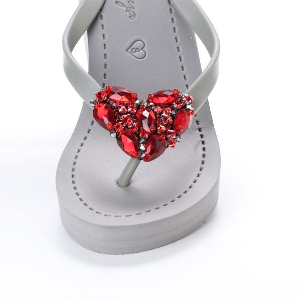 【JP】Chelsea Heart (Red) - Women's High Wedge-Japan Stock