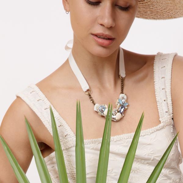 【NY】Blue York - Ribbon Necklace