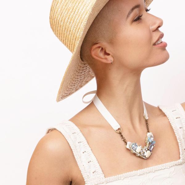 【NY】Blue York - Ribbon Necklace