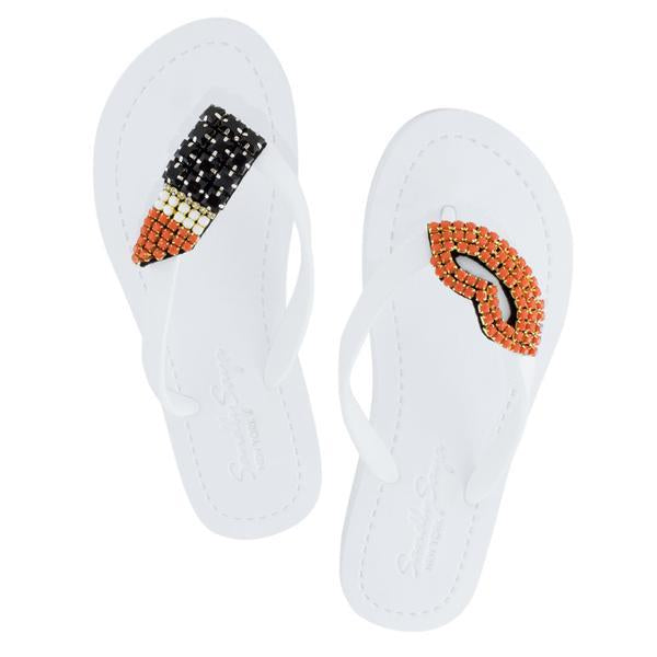 【JP】Lipstick - Women's Flat Sandal-Japan Stock