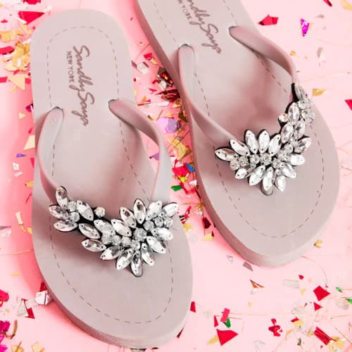 ベストセラー | ビジュー刺繍のビーチサンダル