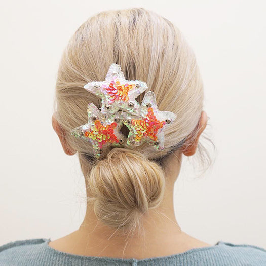 【NY】3 Pink Stars-Hair Comb