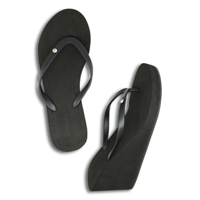 【JP】ビジュースタッズチャームのハイウェッジヒール：ビーチサンダル1 Circle Studs Small - Flip Flops　-Japan Stock