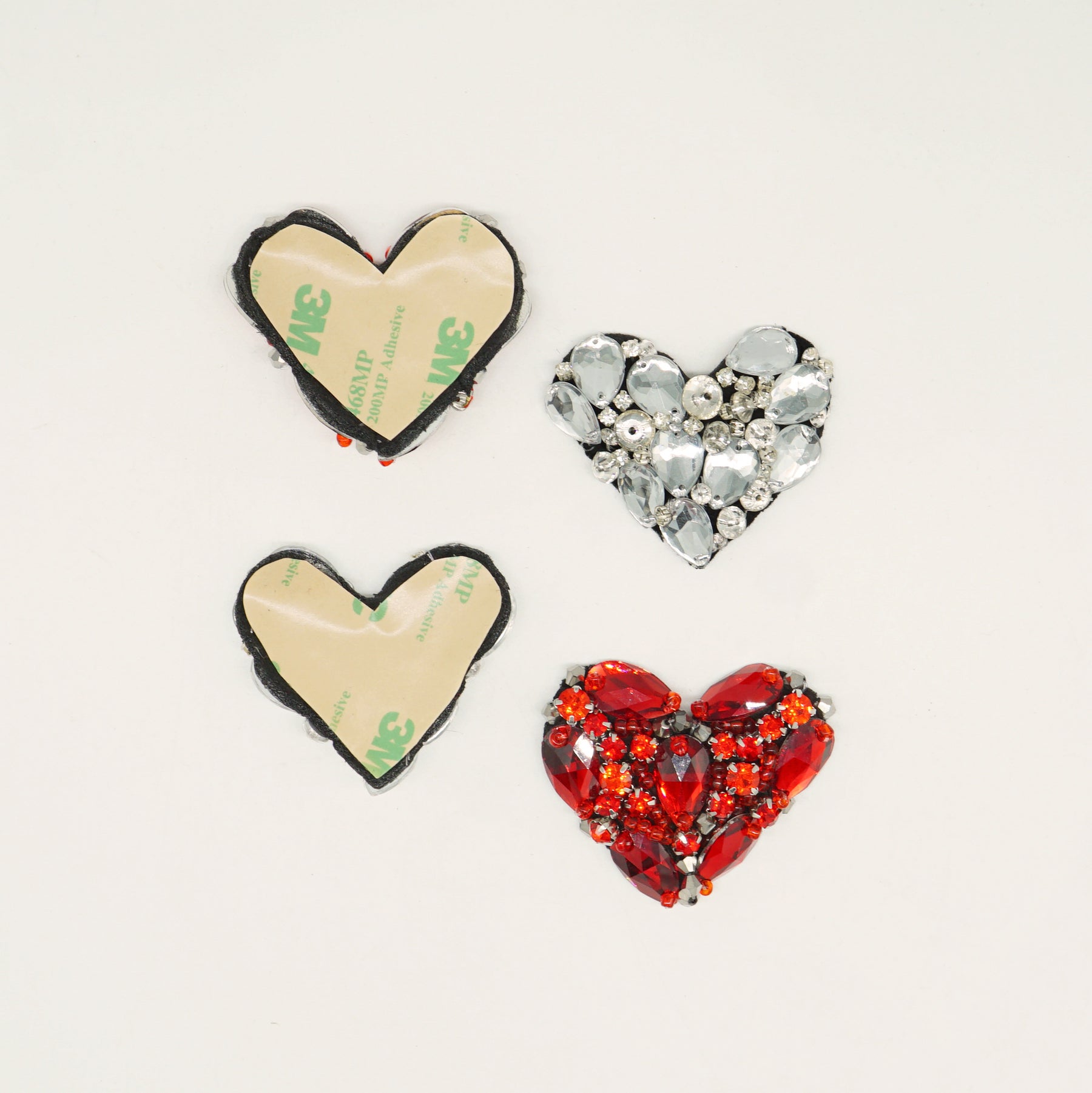 【NY】Set of 2 hearts -Sticker Patches in the box