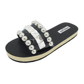 【JP】Crystal and Studs - Waterproof Espadrille Flat -Japan Stock