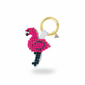 【NY】ピンクフラミンゴのキーホルダーFlamingo- Key Holder