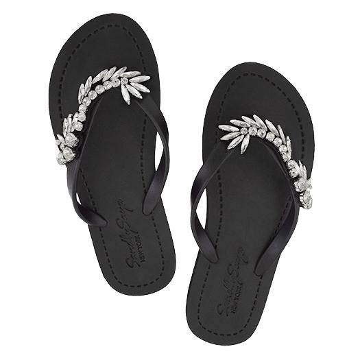 【JP】ラグジュアリー クリスタル ビジュー フラットサンダル Nomad Japan Stock