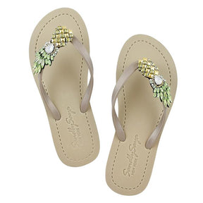 【JP】【日本限定】パイナップル快適フラットPineapple - Women's Flat Sandal-Japan Stock