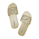 【JP】日本限定！アメリカで完売！Green Point Crystal Studs - Waterproof Espadrille Flat