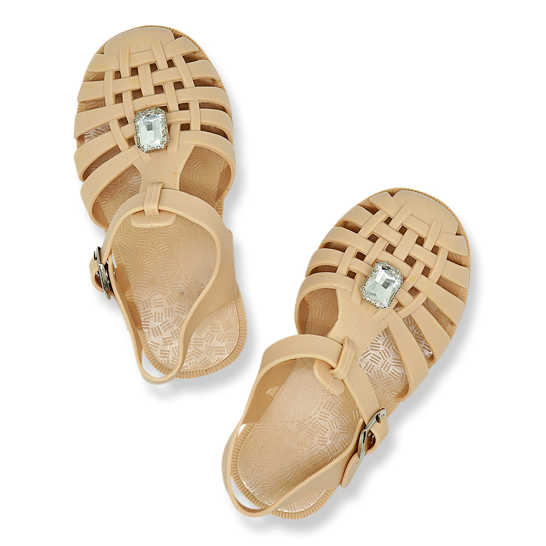 【NY】Rhinestone Embellished Jelly Sandal- Girls / BABY Shoes
