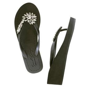 【JP】フラワービジューのミッドウェッジBroadway - Women's Mid Wedge-Japan Stock