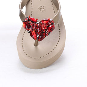 【JP】Chelsea Heart (Red)- Women's Mid Wedge-Japan Stock