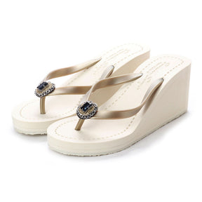 【JP】【日本限定】アメリカで完売！スワロフスキーサファイア レディース ハイウェッジサンダル（8cmヒール）Swarovski Sapphire Women's High Wedge