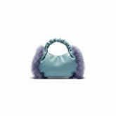 【NY発】パステルブルー フェザーアクセント バッグ（オンライン限定）