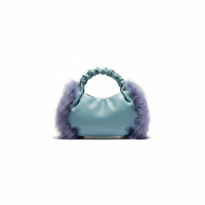 【NY発】パステルブルー フェザーアクセント バッグ（オンライン限定）