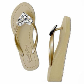 【JP】Chelsea Heart (Crystal) - Women's Mid Wedge-Japan Stock
