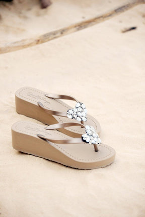 【JP】Chelsea Heart (Crystal) - Women's Mid Wedge-Japan Stock