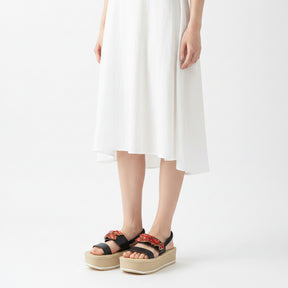 【JP】赤いロブスター刺繍のプラットフォームLobster - Waterproof Espadrille Platform