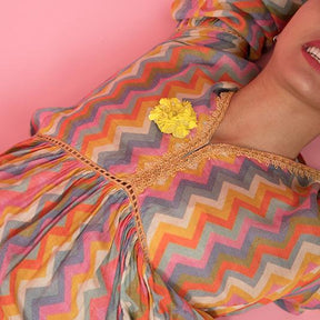 【NY】Pink / Yellow Noho Flower - Brooch