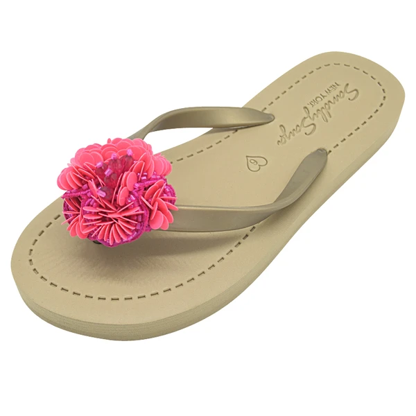 【NY】Noho (Pink Flower) - Women's Flat Sandal