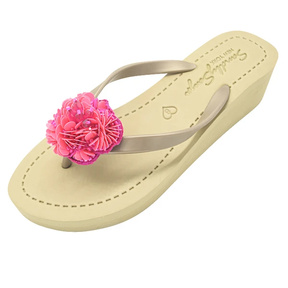 【NY】Noho (Pink Flower) - Women's Mid Wedge